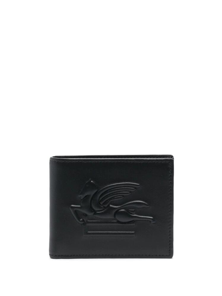 ETRO Pegaso motif-embossed leather wallet - Black Cover