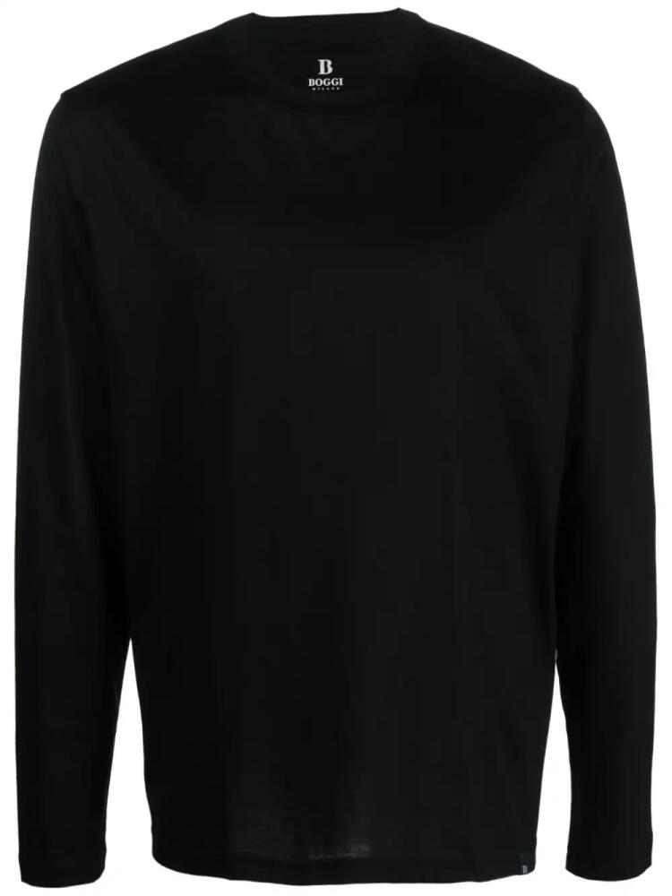 Boggi Milano long-sleeved cotton T-shirt - Black Cover