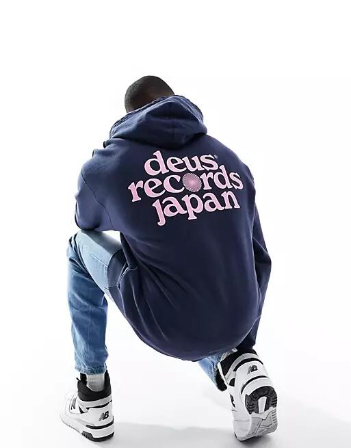 Deus Ex Machina Strata hoodie in navy Cover