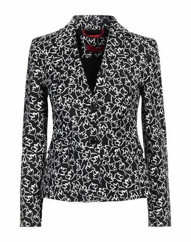 Max & co. Woman Blazer Black Cotton, Elastane Cover