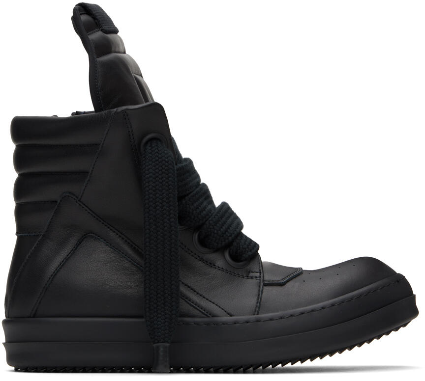 Rick Owens Black Jumbo Laced Geobasket Sneakers Cover