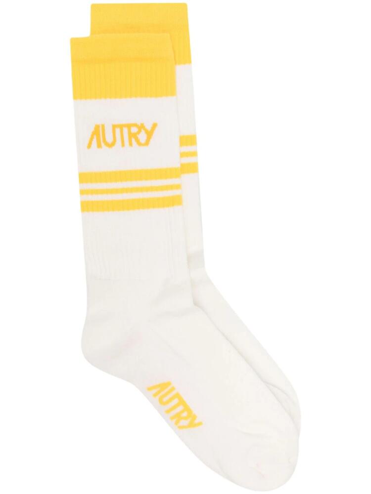 Autry logo-jacquard socks - Neutrals Cover