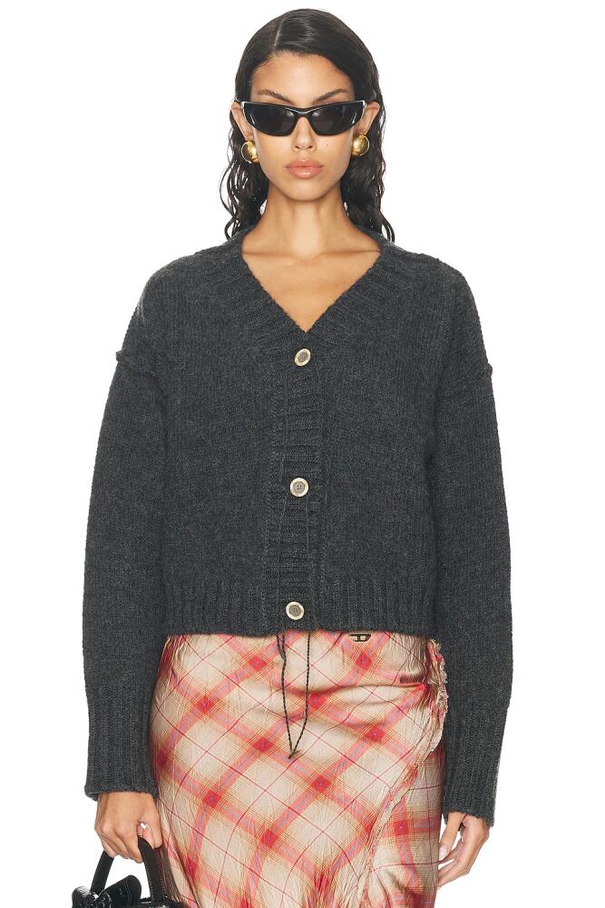 Acne Studios Ribbed Cardigan in Grey Cover