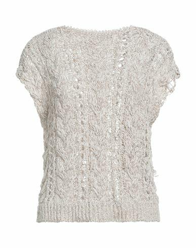 D. exterior Woman Sweater Ivory Linen, Cotton, Polyamide, Elastane Cover