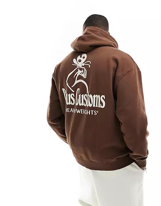 Deus Ex Machina heavyweights hoodie in brown Cover