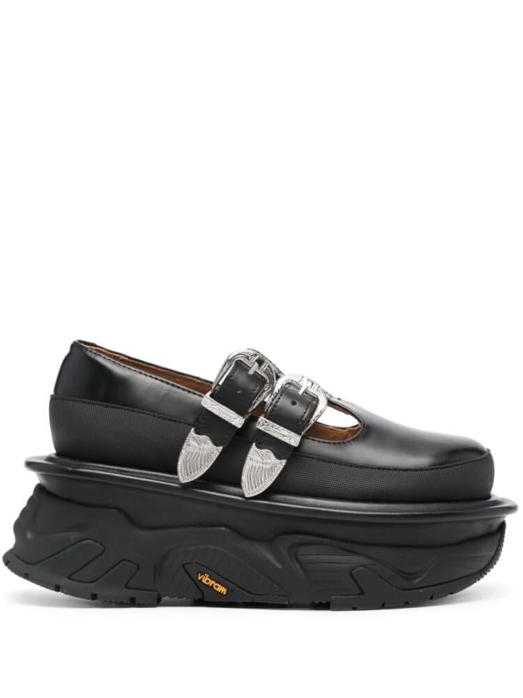 Toga Pulla flatform leather loafers - Black Cover