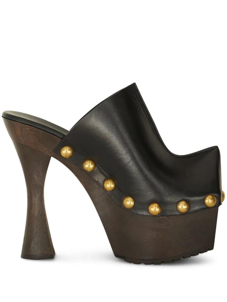 ETRO studded leather platform clogs - Black Cover