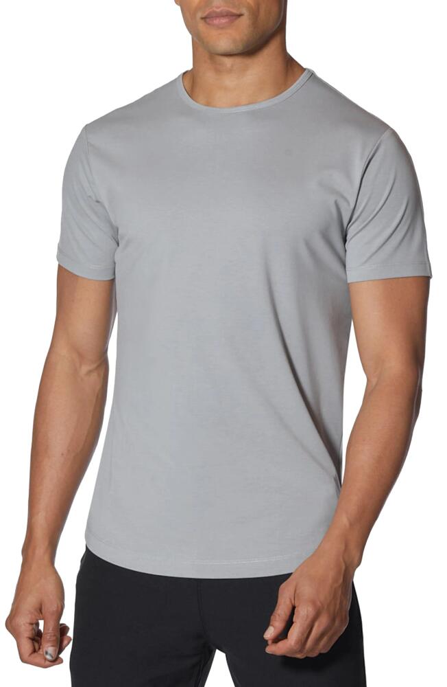 Cuts AO Curve Hem Cotton Blend T-Shirt in Granite Cover