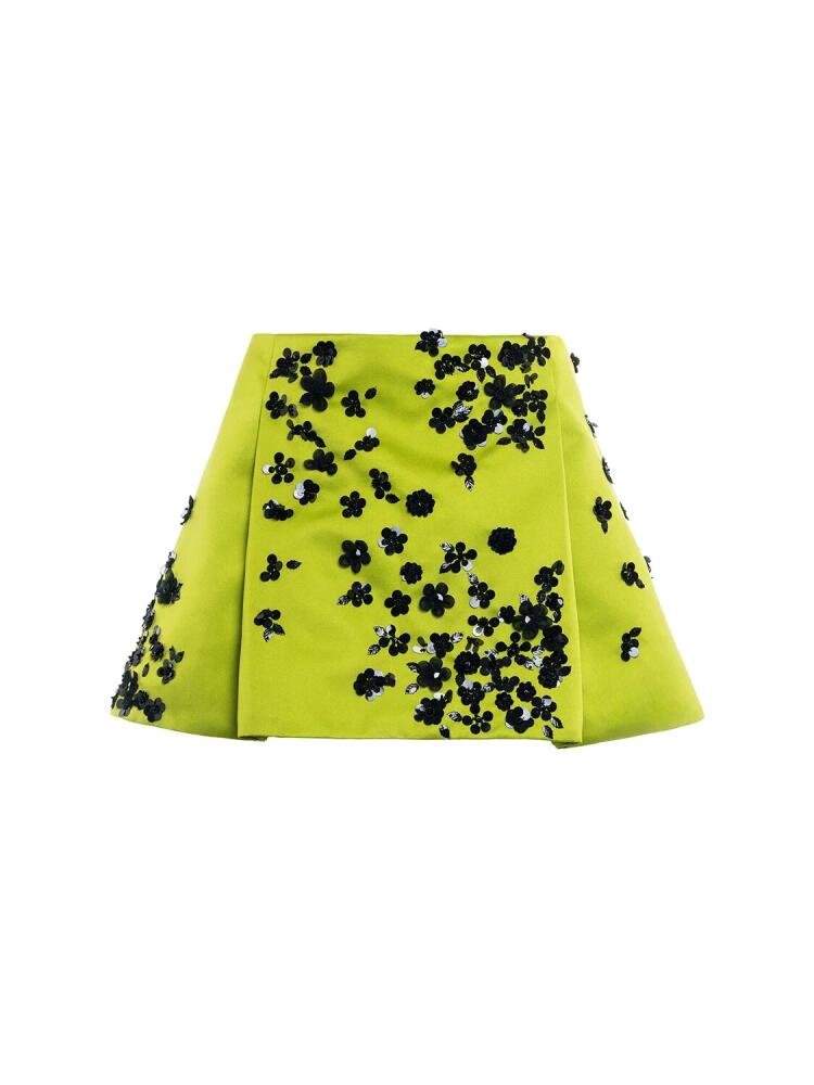 DES PHEMMES Embellished Duchesse Mini Skirt Cover