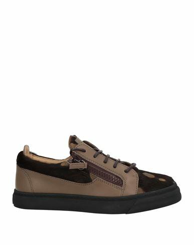 Giuseppe Zanotti Woman Sneakers Dark brown Leather Cover