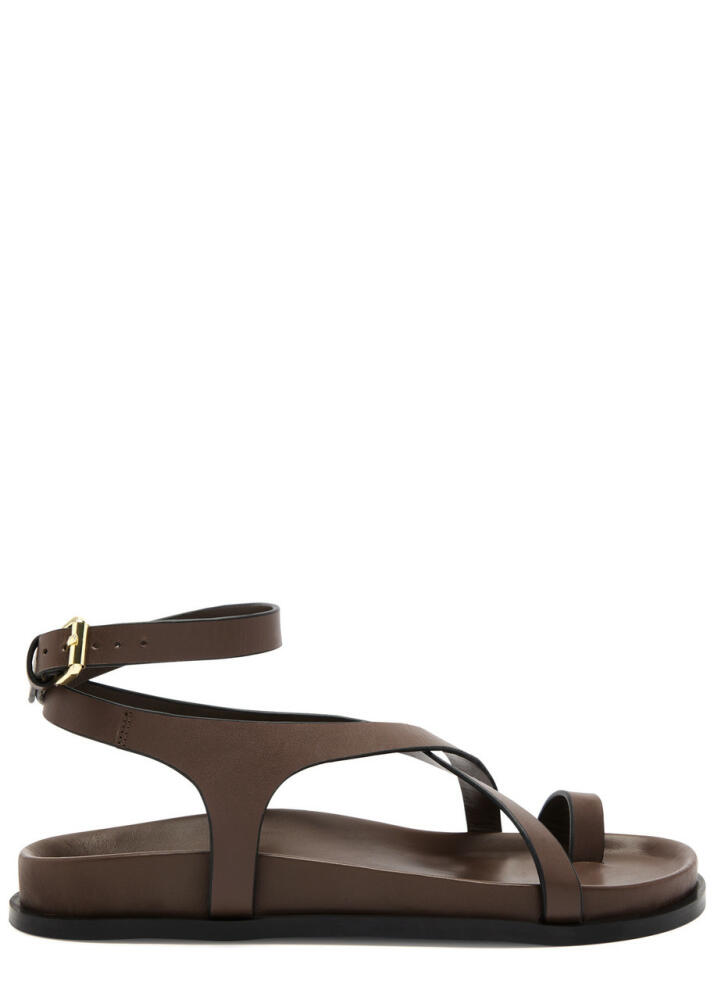 A.emery Jalen Leather Sandals - Dark Brown Cover