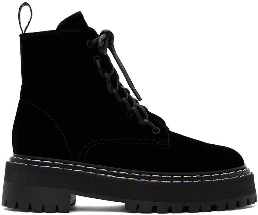 Proenza Schouler Black Lug Sole Combat Boots Cover