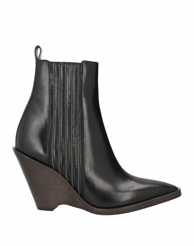 Brunello Cucinelli Woman Ankle boots Black Leather Cover