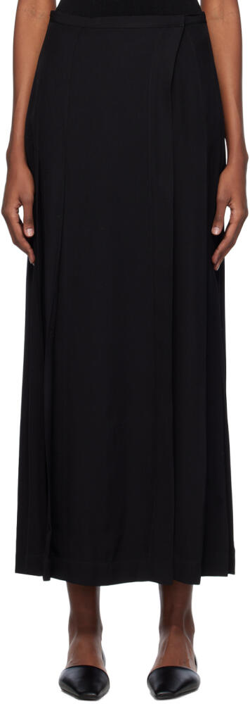 TOTEME Black Pleated Maxi Skirt Cover