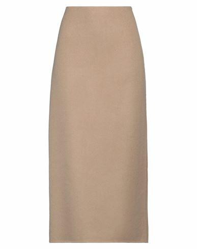 Ferragamo Woman Maxi skirt Sand Virgin Wool Cover