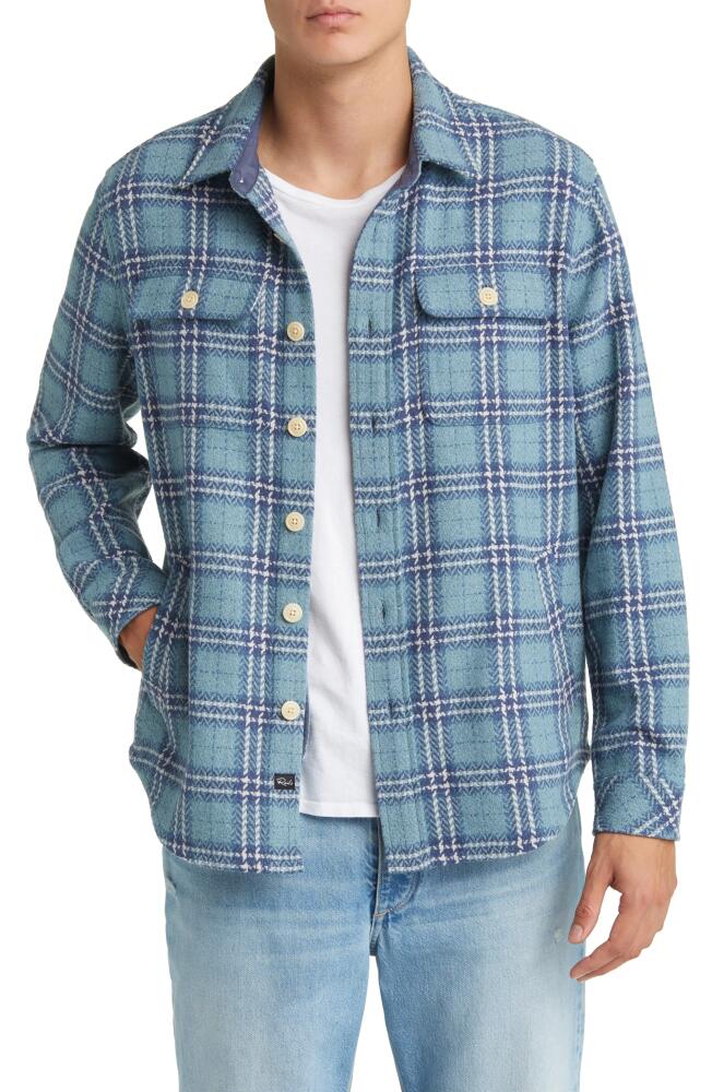 Rails Berkshire Herringbone Check Shirt Jacket in Moonlight Wave Cover