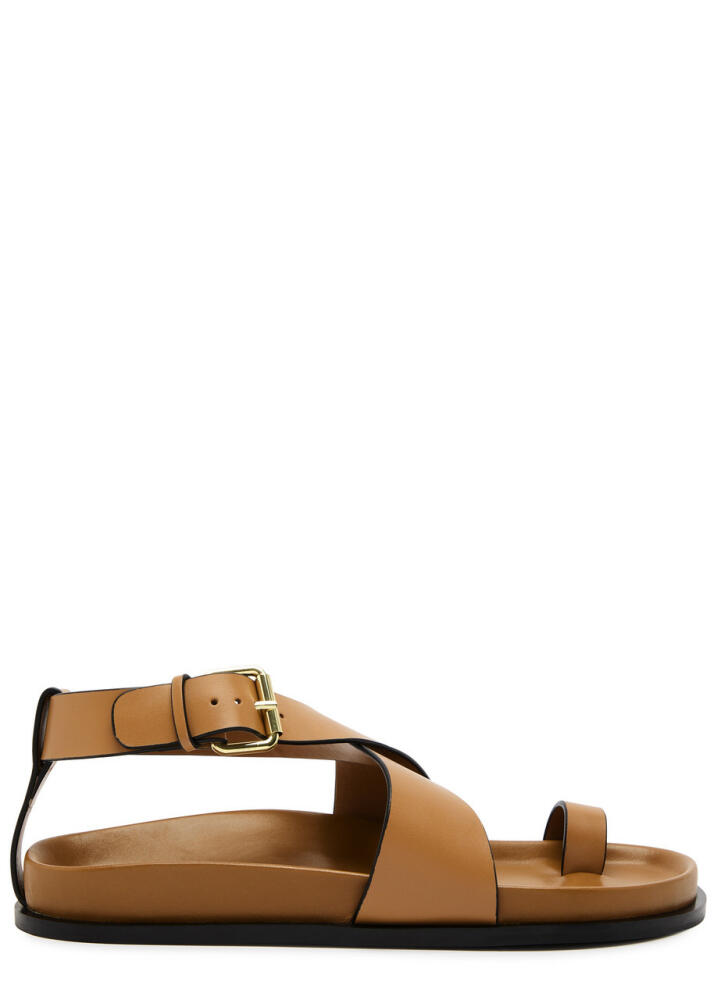 A.emery Dula Leather Sandals - Tan Cover