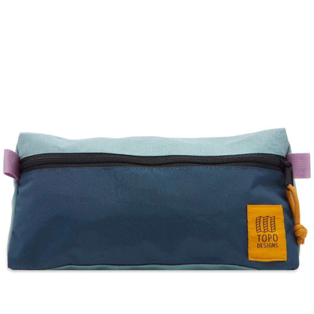 Topo Designs Dopp Kit Wash Bag in Sage/Pond Blue Cover