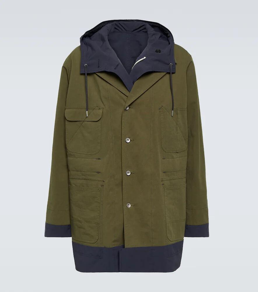 Sacai Reversible cotton-blend ripstop coat Cover