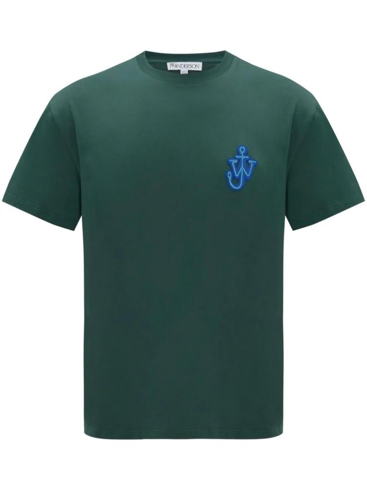 JW Anderson logo-patch cotton T-shirt - Green Cover