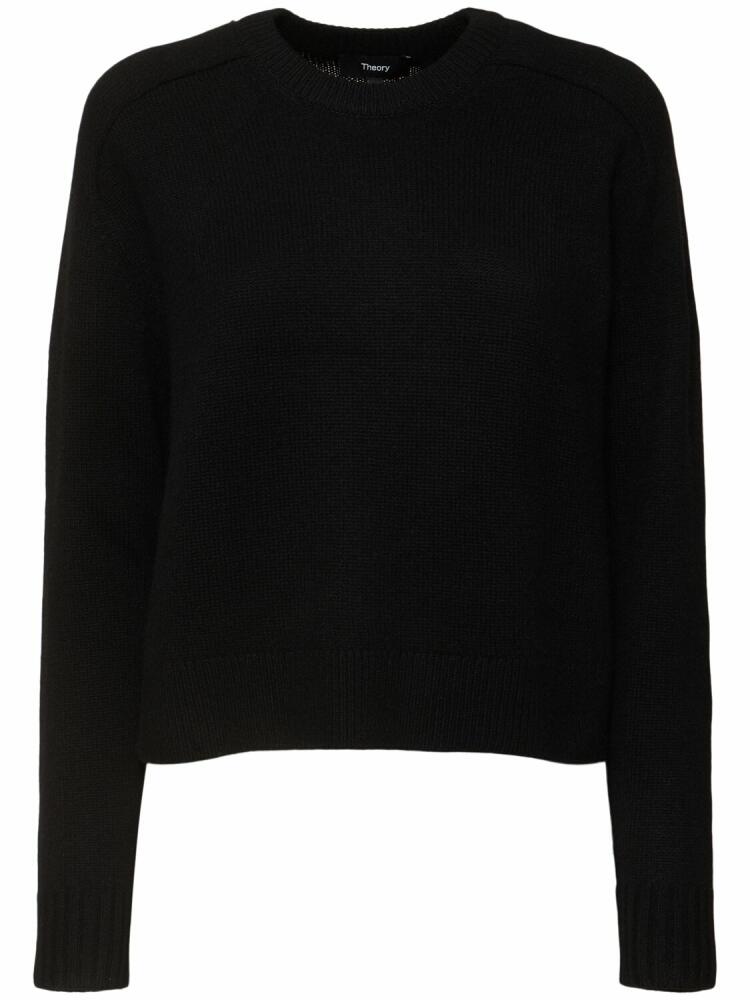 THEORY Cropped Cashmere Crewneck Sweater Cover