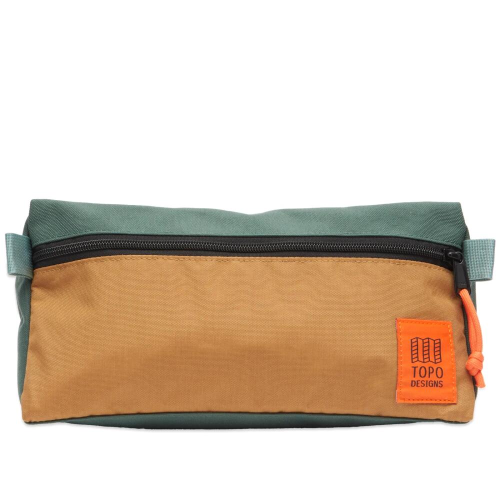 Topo Designs Dopp Kit Wash Bag in Khaki &Forest Cover