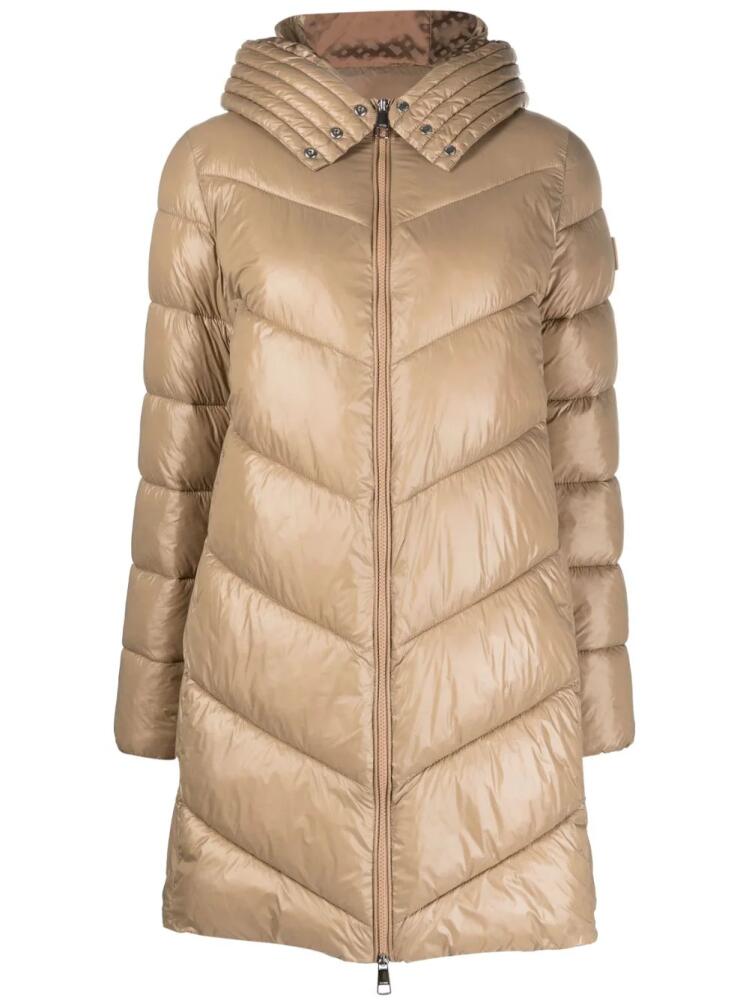 BOSS funnel-neck quilted raincoat - Neutrals Cover