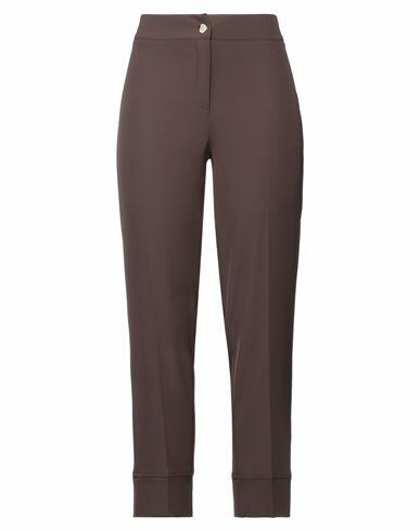 Babylon Woman Pants Brown Polyester, Elastane Cover