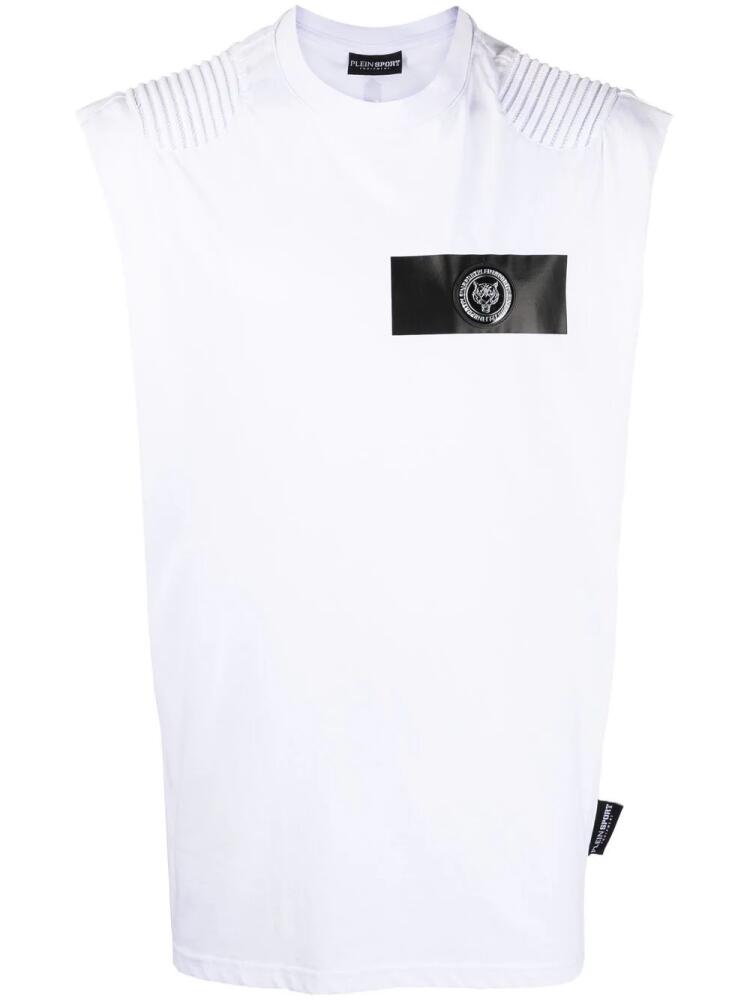 Plein Sport logo-patch short-sleeve T-shirt - White Cover