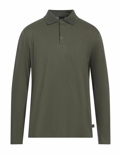 Lab. Pal Zileri Man Polo shirt Military green Cotton Cover