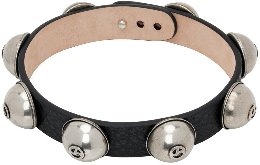 Acne Studios Black Leather Stud Choker Cover