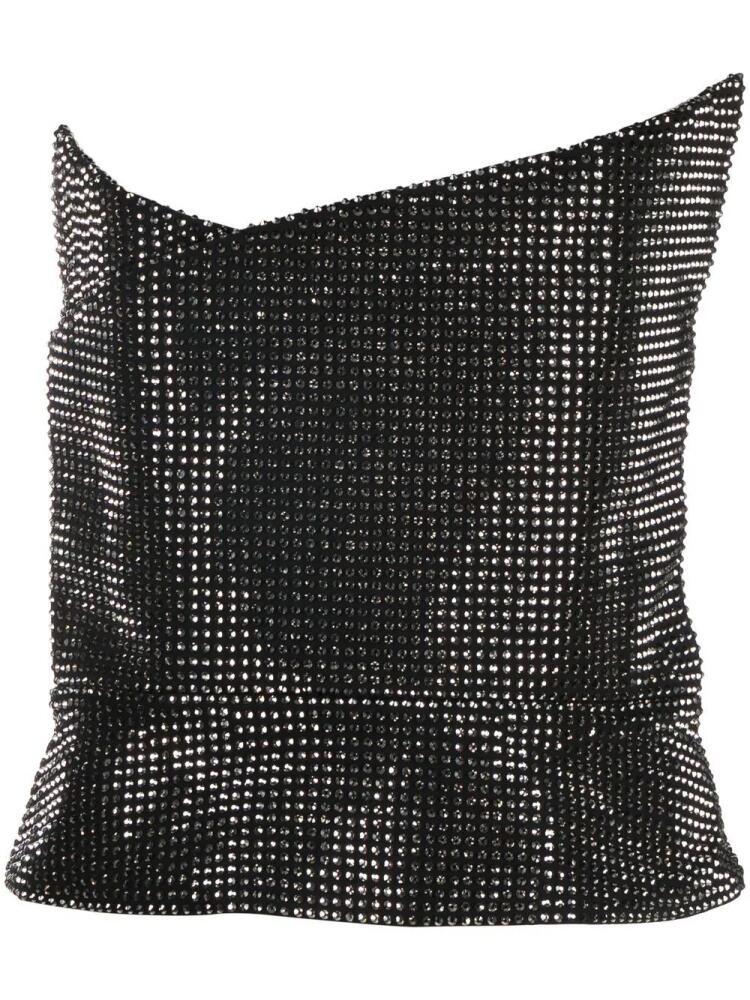 Roland Mouret crystal-embellished asymmetric top - Black Cover