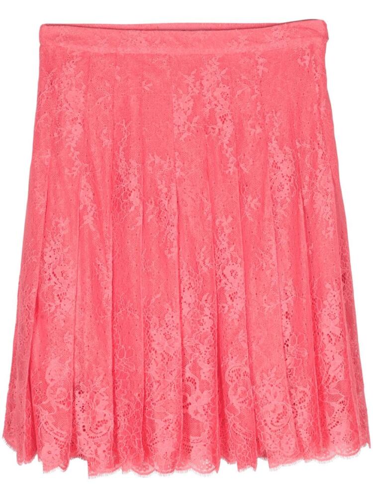 Ermanno Scervino corded-lace pleated skirt - Pink Cover