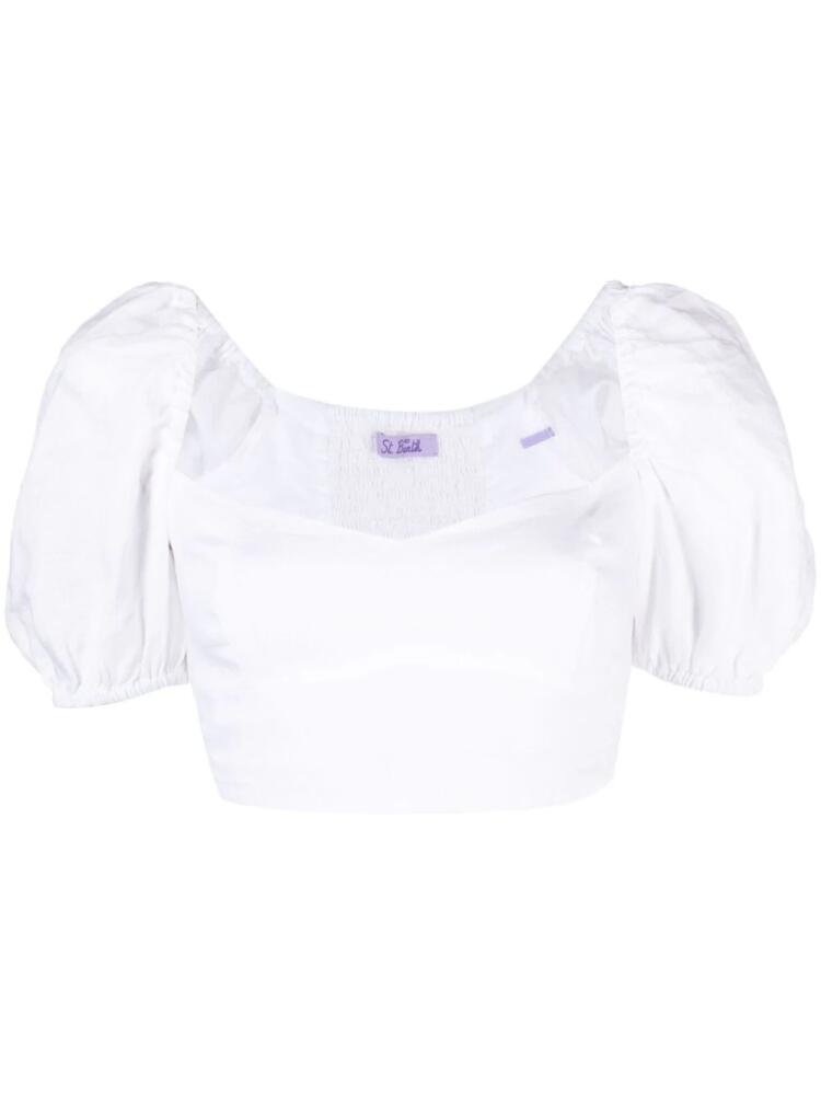 MC2 Saint Barth sweetheart-neck crop top - White Cover