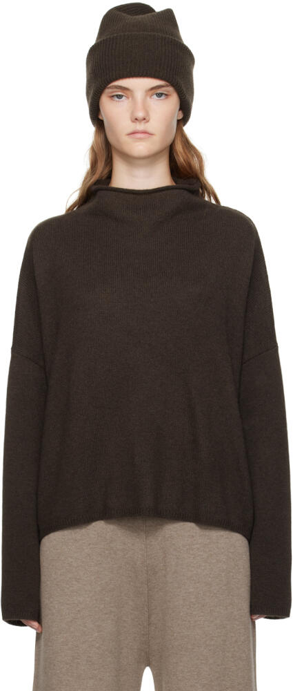 LISA YANG Brown Sandy Turtleneck Cover