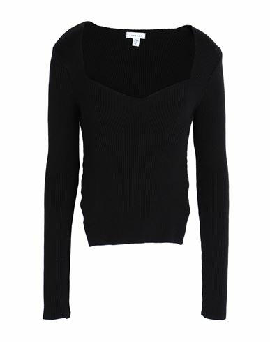 Topshop Woman Sweater Black Viscose, Polyester, Nylon Cover