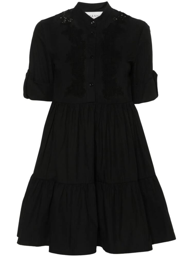 ERMANNO FIRENZE lace-detail cotton dress - Black Cover