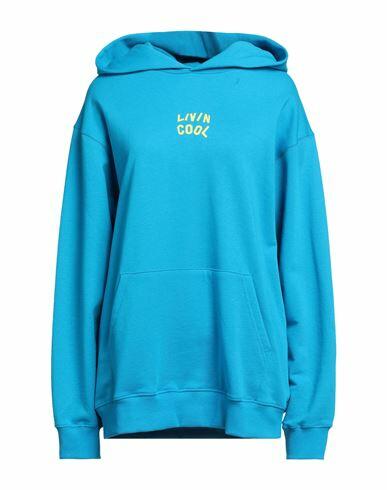 Livincool Woman Sweatshirt Azure Cotton Cover