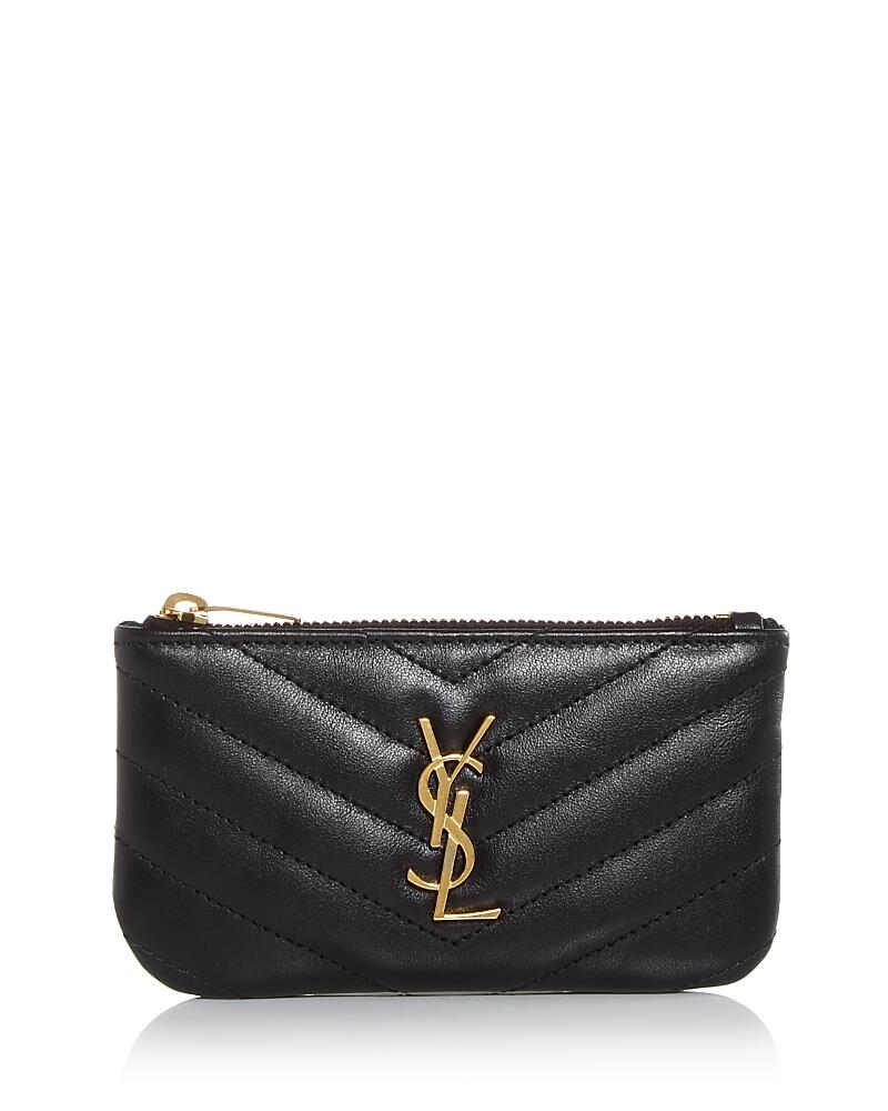 Saint Laurent Monogram Quilted Leather Key Pouch Cover