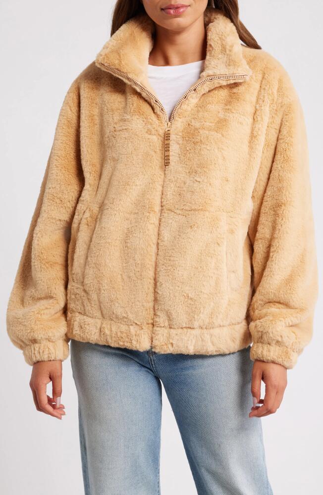 UGG(r) Faux Fur Jacket in Oolong Cover