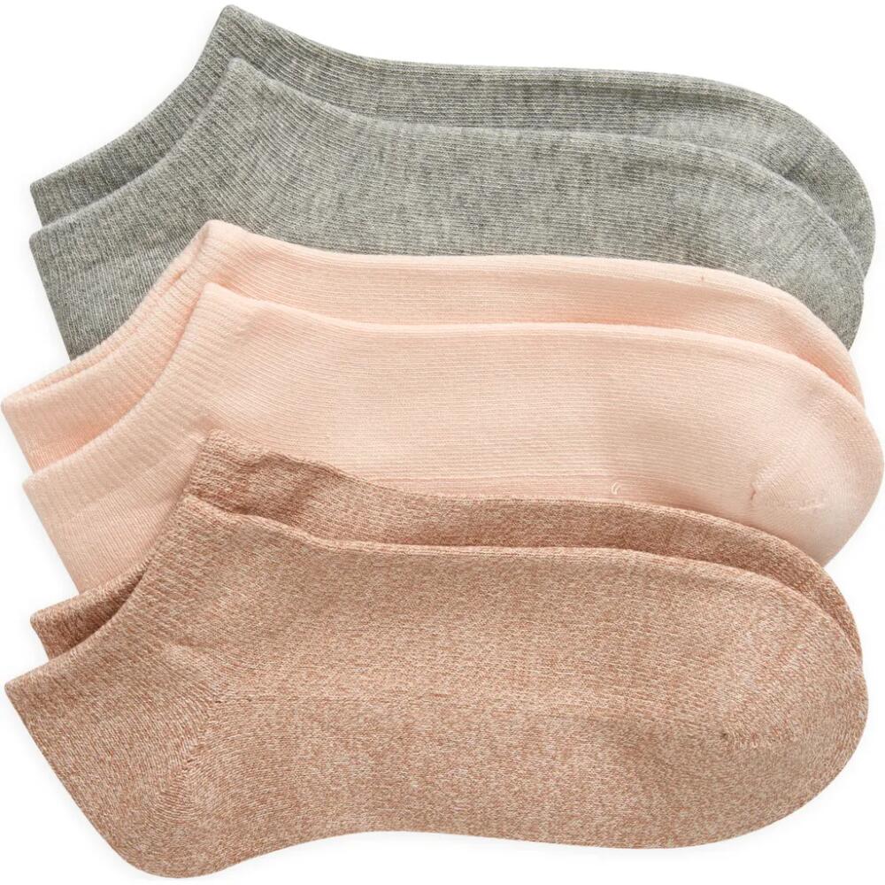 Nordstrom 3-Pack Everyday Ankle Socks in Pink Peony Multi Cover