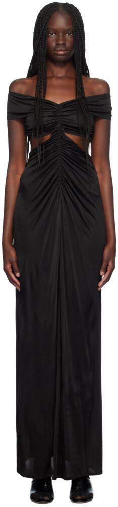 Atlein Black Cutout Maxi Dress Cover