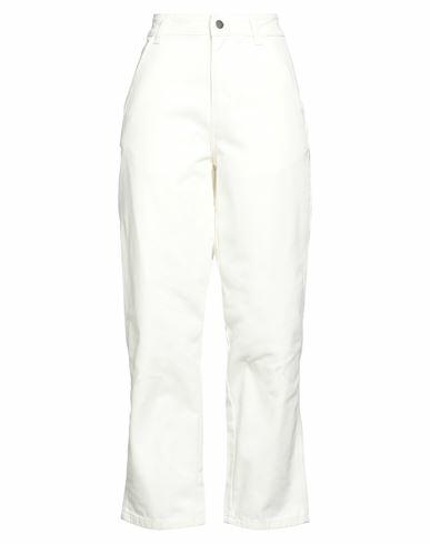 Dickies Woman Pants White Cotton, Polyester Cover