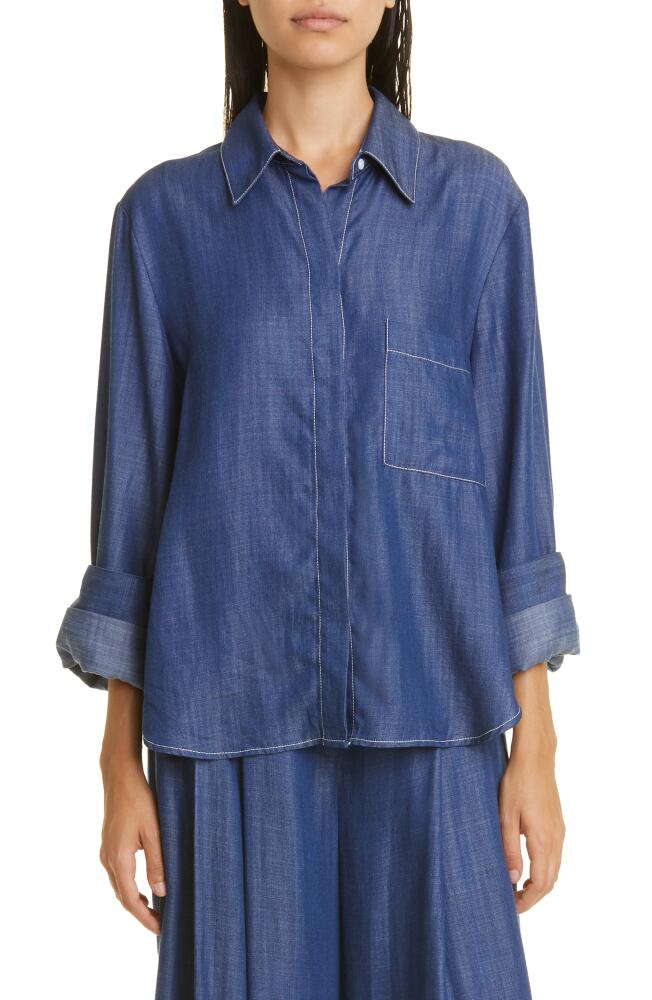 TWP Boyfriend Denim Shirt in Indigo Cover