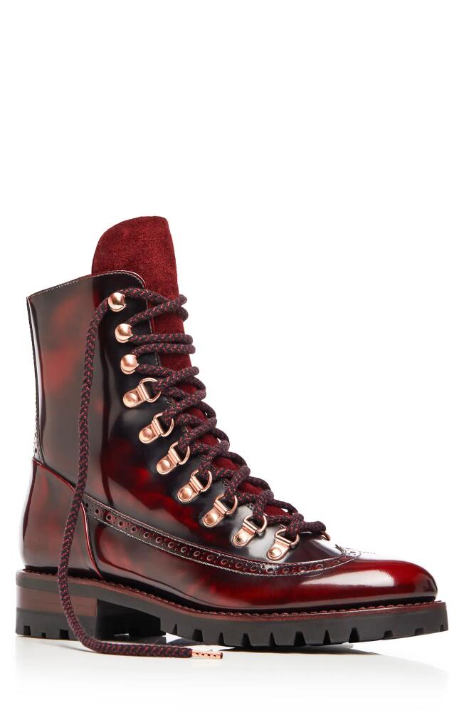 The Office of Angela Scott Mr. Bernard Combat Boot in Bordeaux Cover