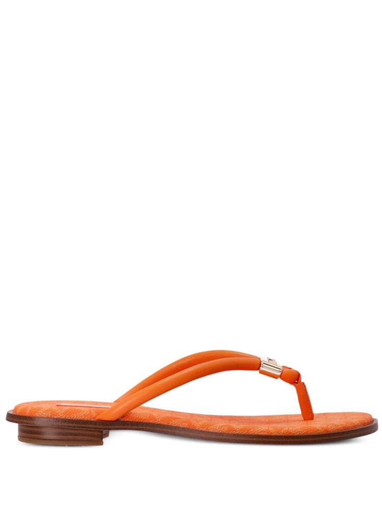 Michael Michael Kors monogram flat sandals - Orange Cover