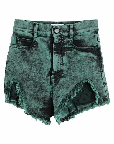 Red Valentino Woman Denim shorts Green Cotton, Elastane, Polyamide Cover