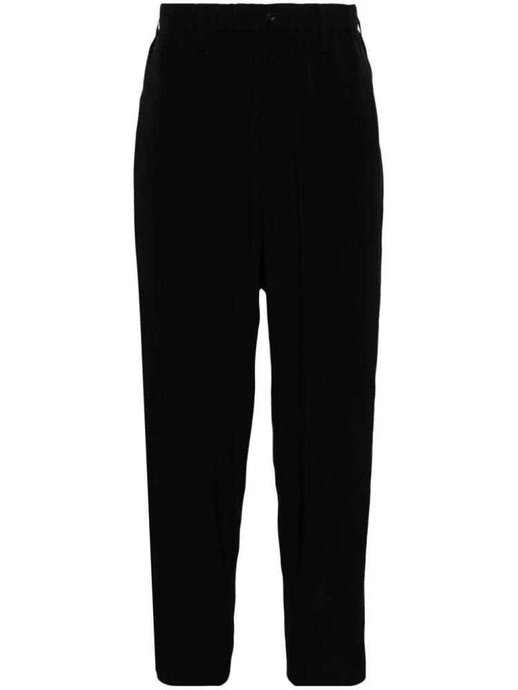 Yohji Yamamoto drawstring tapered trousers - Black Cover