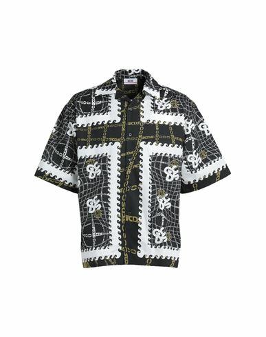 Gcds Man Shirt Black Cotton Cover