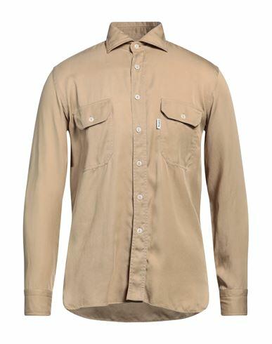 Doppiaa Man Shirt Camel Size 15 ½ Lyocell Cover